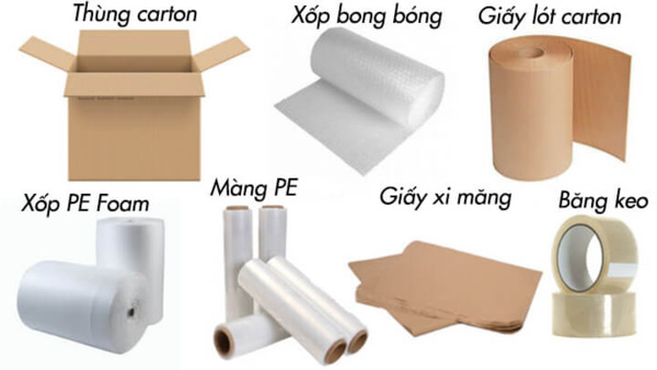 Các chất liệu đóng hàng dễ vỡ phổ biến