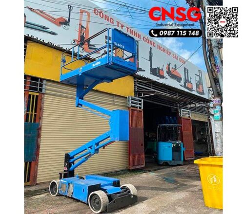 Xe nâng người tải trọng 200kg nâng cao 6.61m hiệu S-mac Nhật Bản