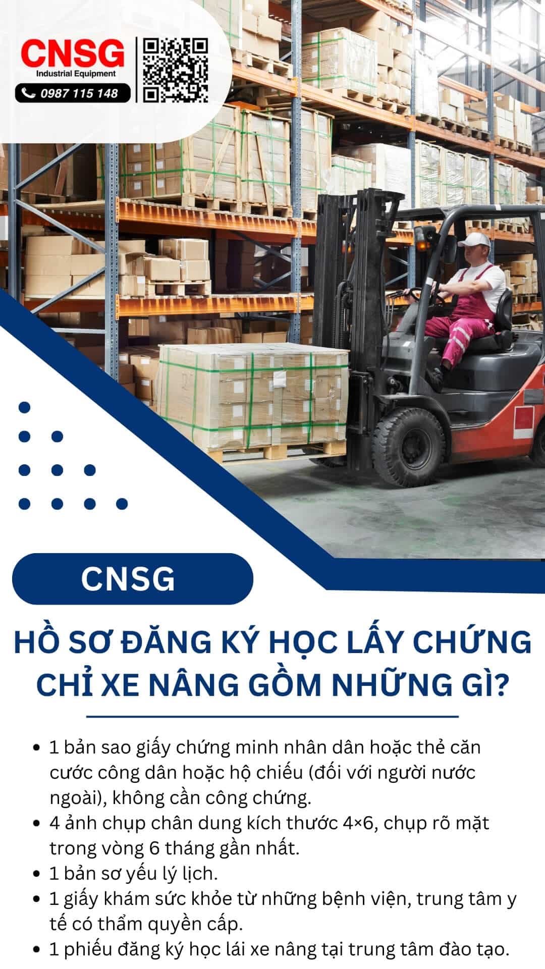 Hồ sơ đăng ký học chứng chỉ xe nâng gồm những gì (1)