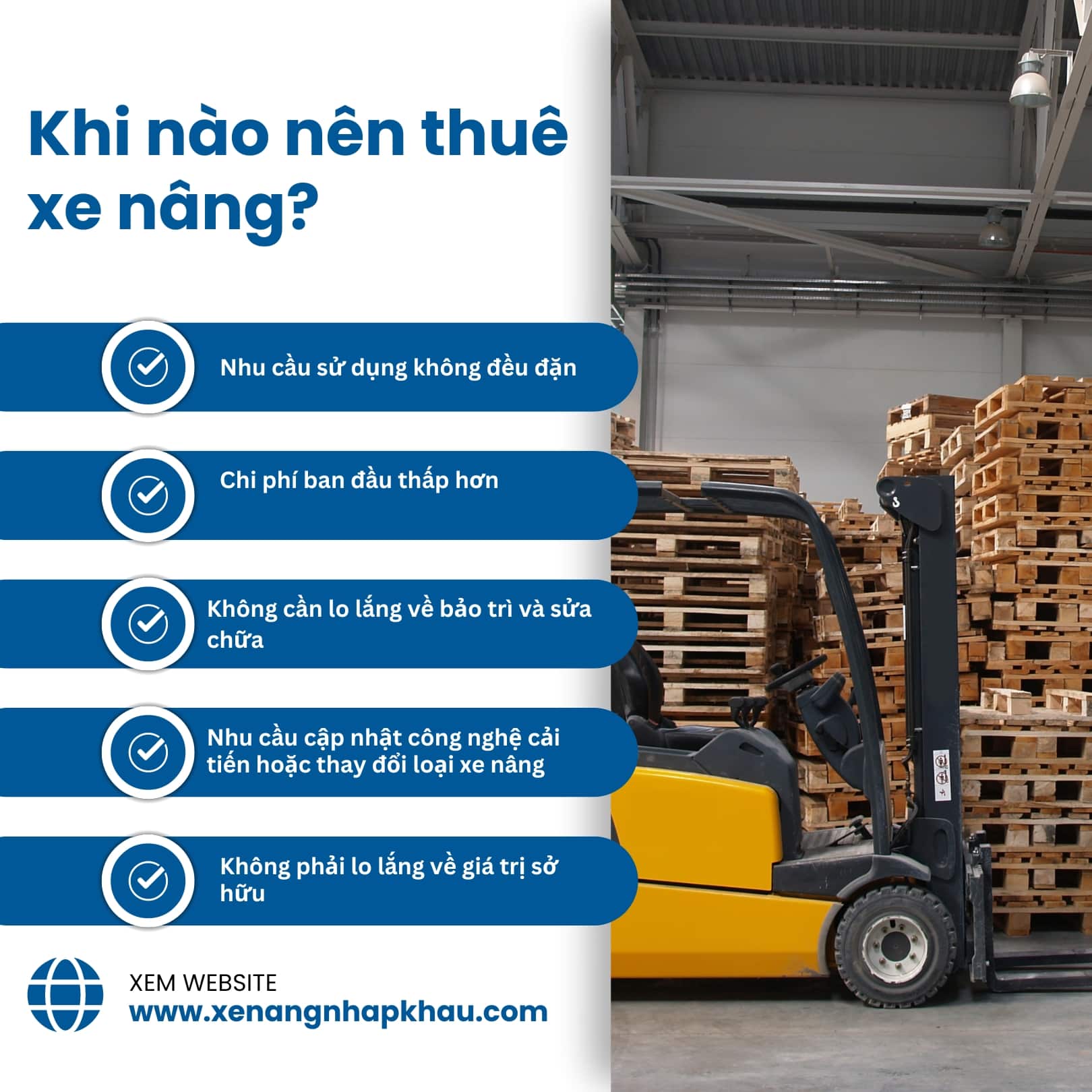 Khi nào nên thuê xe nâng